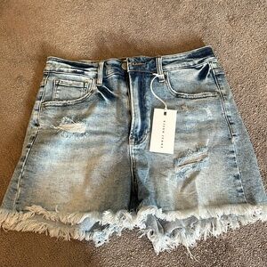 Risen Denim High Rise Shorts